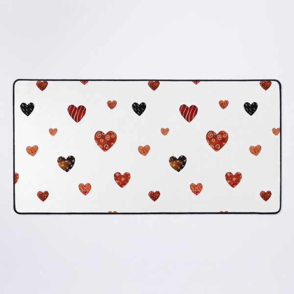 Item preview, Red textured heart cute pattern a watercolor  designed and sold by Yana Mustafina | Boho Soulful Designs.