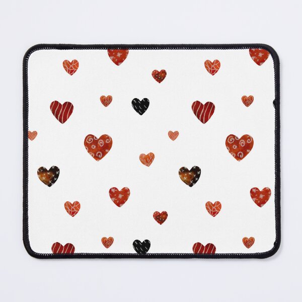 Item preview, Red textured heart cute pattern a watercolor  designed and sold by Yana Mustafina | Boho Soulful Designs.