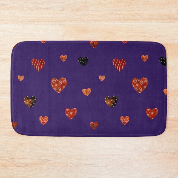 Item preview, Red textured heart cute pattern a watercolor violet designed and sold by Yana Mustafina | Boho Soulful Designs.