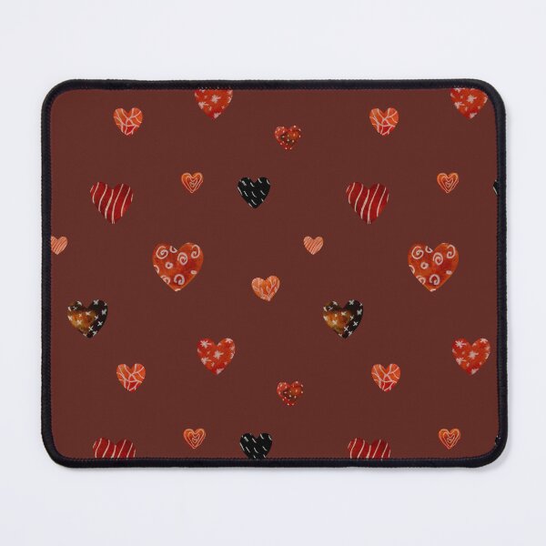 Item preview, Red textured heart cute pattern a watercolor red designed and sold by Yana Mustafina | Boho Soulful Designs.