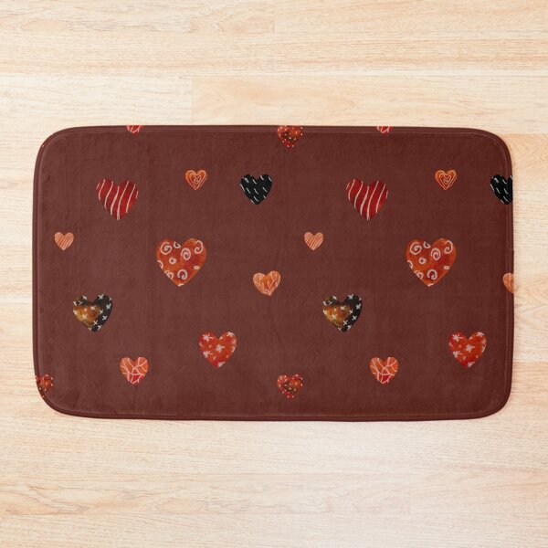 Item preview, Red textured heart cute pattern a watercolor red  designed and sold by Yana Mustafina | Boho Soulful Designs.