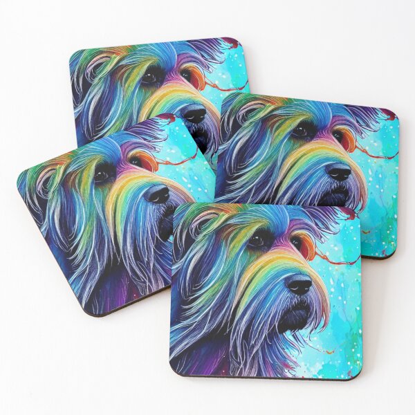 Item preview, RETRO DOG ART - RAINBOW POODLE ART designed and sold by ArtzandDesignz.