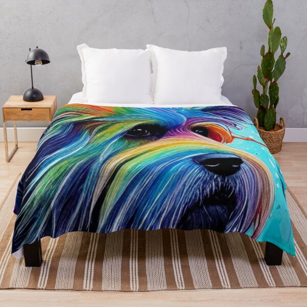 Item preview, RETRO DOG ART - RAINBOW POODLE ART designed and sold by ArtzandDesignz.
