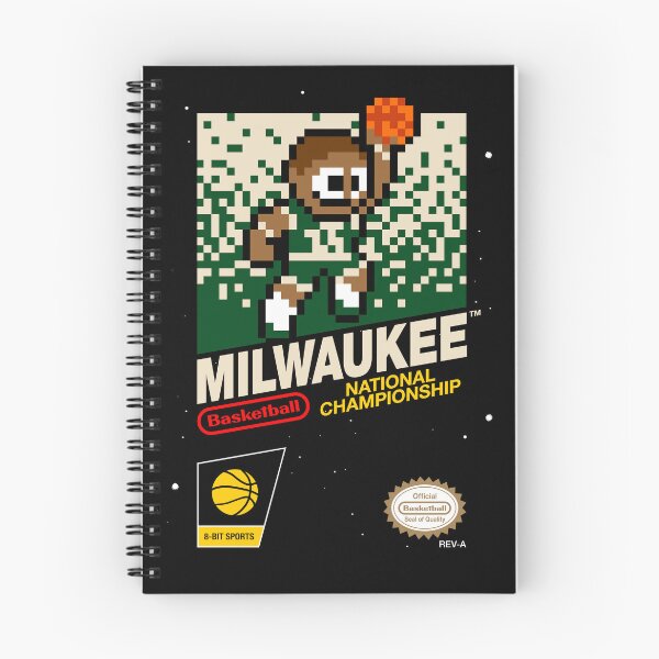 Aperçu de l'œuvre Milwaukee Bucks (8-bit Videogame Cart) créée et vendue par The Armorsmith.