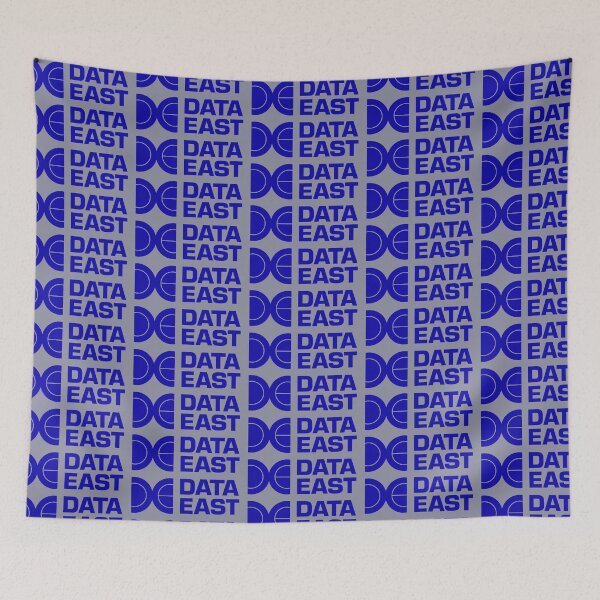 Item preview, Classic DATA EAST logo (BLUE) - 80s Retro Arcade and Pinball Games designed and sold by RetroTeeStudio.