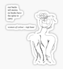 our backs tell stories no books have the spine to carry Sticker