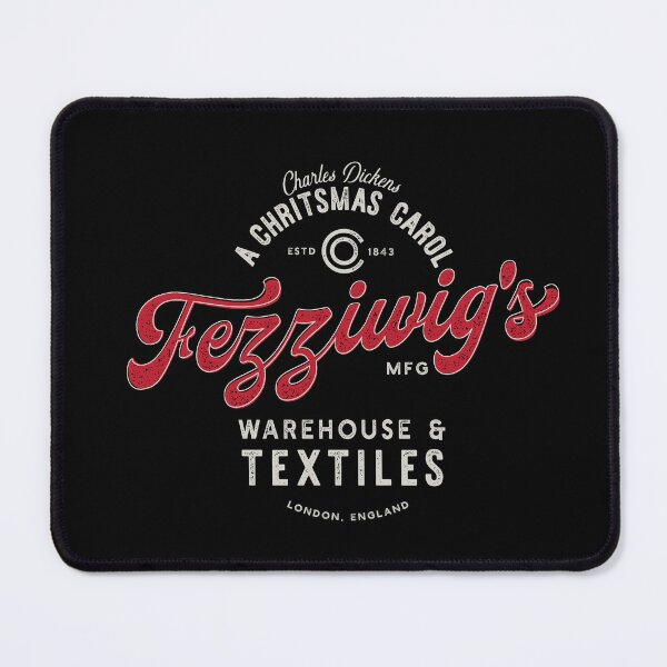 Item preview, Fezziwig's Warehouse and Textiles, Retro Script Logo, A Christmas Carol designed and sold by SleeplessLady.