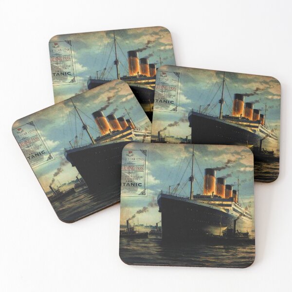Item preview, Vintage Titanic Ship with Boarding Pass designed and sold by artBeatandSoul.
