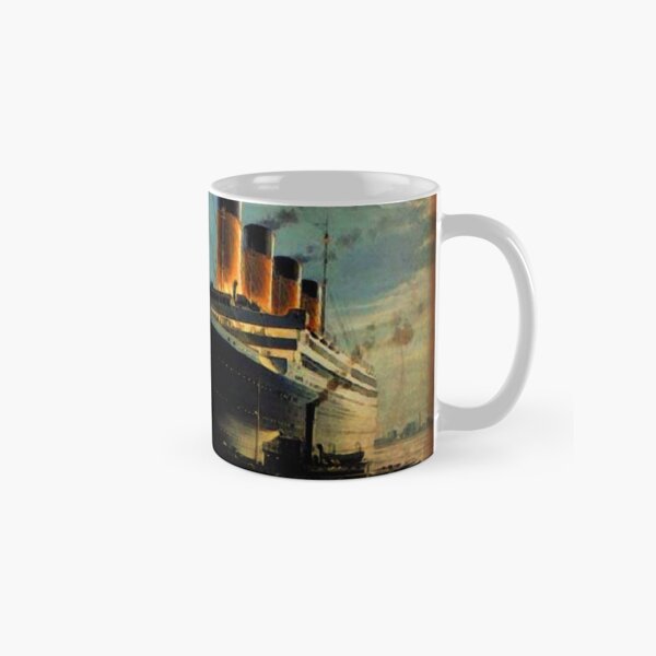 Vista previa del artículo con la obra «Barco titánico antiguo con tarjeta de embarque», diseñado y vendido por artBeatandSoul.