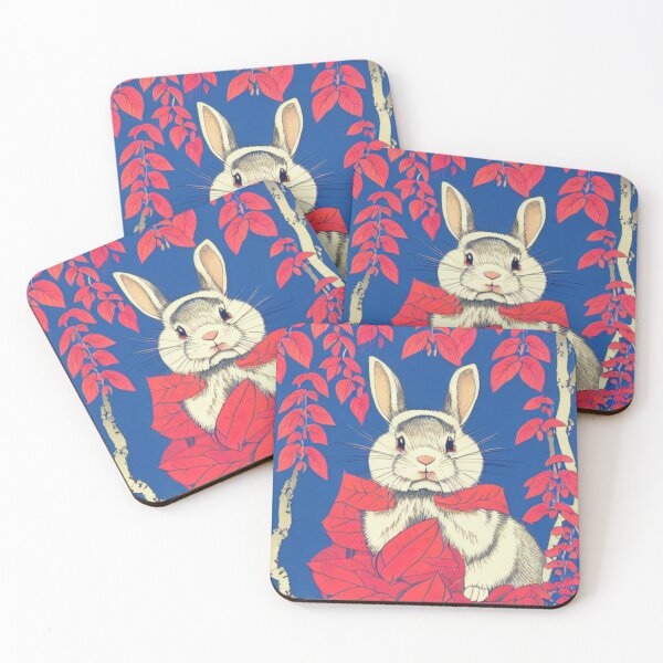Item preview, White American Fuzzy Lop Rabbit in Red Autumn Season Rabbit Dad Fathers Day designed and sold by wigobun.