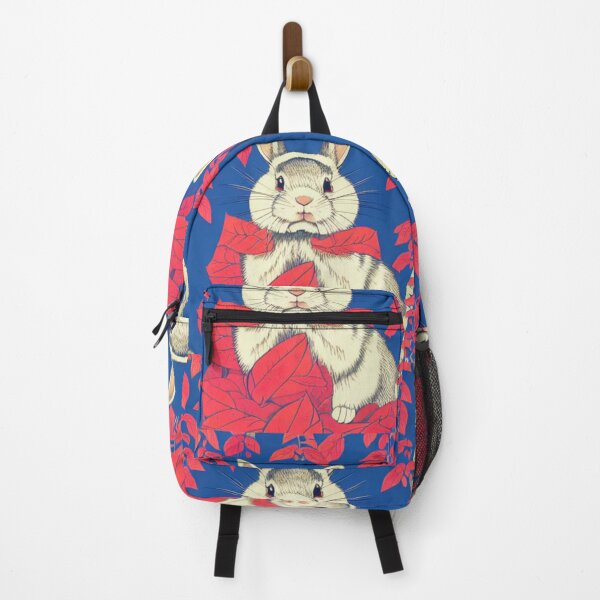 Item preview, White American Fuzzy Lop Rabbit in Red Autumn Season Rabbit Dad Fathers Day designed and sold by wigobun.