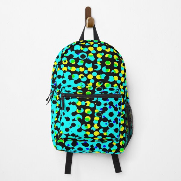 Item preview, Teal Yellow Blue Black Dots designed and sold by awsomepatterns.