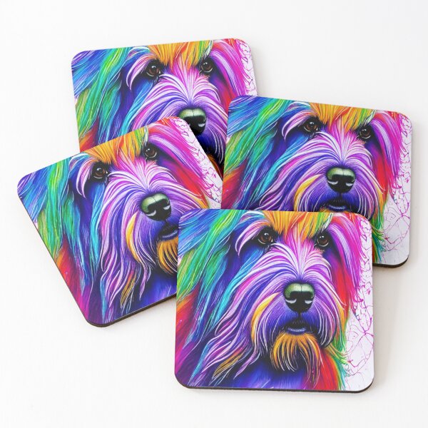 Item preview, RETRO DOG ART - RAINBOW POODLE ART designed and sold by ArtzandDesignz.