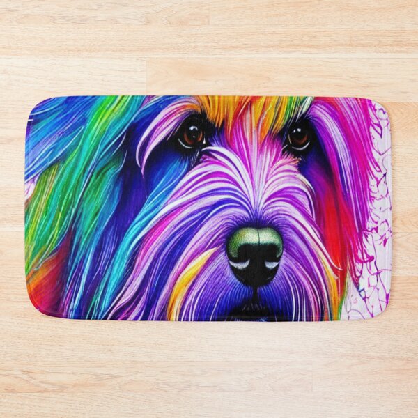 Item preview, RETRO DOG ART - RAINBOW POODLE ART designed and sold by ArtzandDesignz.