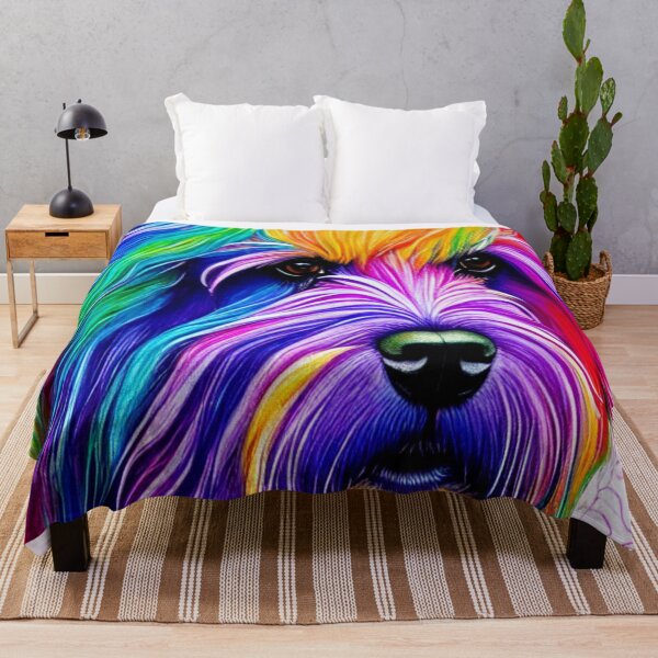 Item preview, RETRO DOG ART - RAINBOW POODLE ART designed and sold by ArtzandDesignz.
