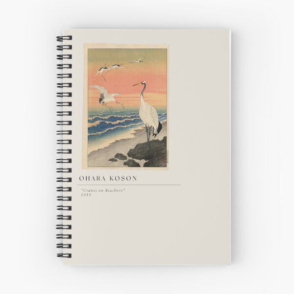 Item preview, Ohara Koson "Cranes on Seashore" Vintage Art Print designed and sold by joneajackis.