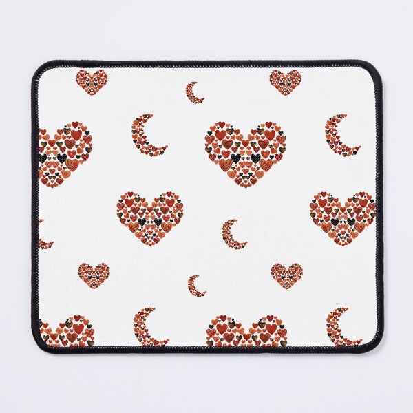 Artikelvorschau, Heart crescent half moon cute pattern watercolor entworfen und verkauft von Yana Mustafina | Boho Soulful Designs.