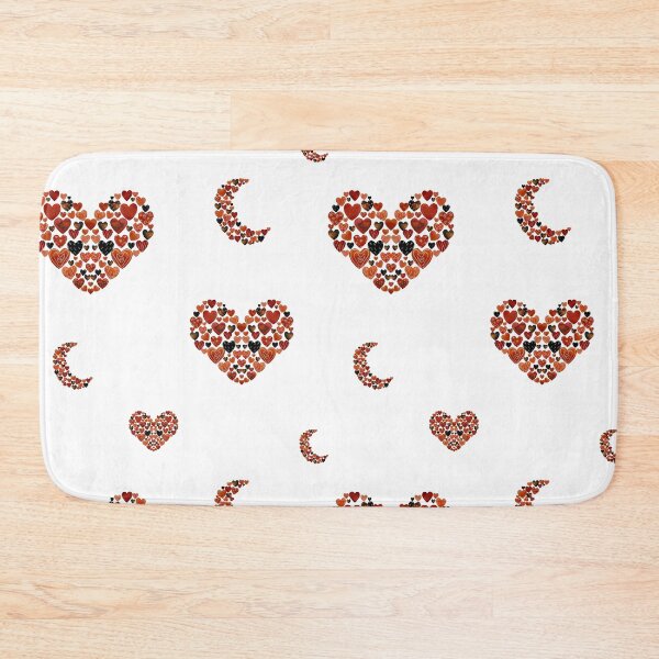 Item preview, Heart crescent half moon cute pattern watercolor  designed and sold by Yana Mustafina | Boho Soulful Designs.