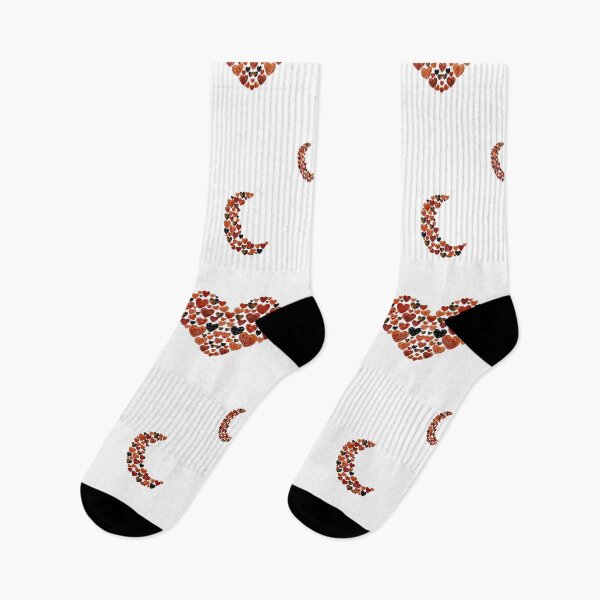 Item preview, Heart crescent half moon cute pattern watercolor  designed and sold by Yana Mustafina | Boho Soulful Designs.