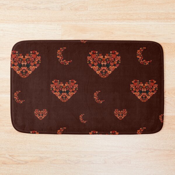 Item preview, Heart crescent half moon cute pattern watercolor red designed and sold by Yana Mustafina | Boho Soulful Designs.