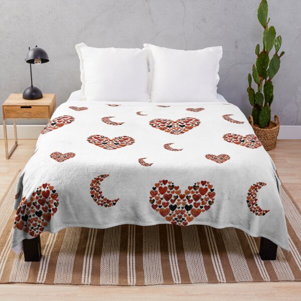 Item preview, Heart crescent half moon cute pattern watercolor  designed and sold by Yana Mustafina | Boho Soulful Designs.