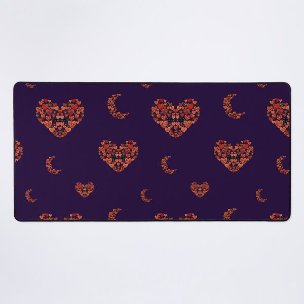 Item preview, Heart crescent half moon cute pattern watercolor violet designed and sold by Yana Mustafina | Boho Soulful Designs.