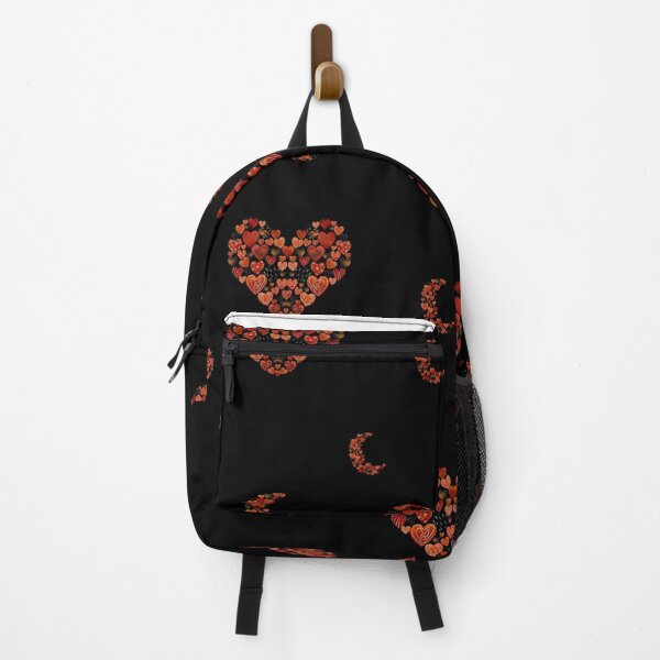Item preview, Heart crescent half moon cute pattern watercolor black designed and sold by Yana Mustafina | Boho Soulful Designs.