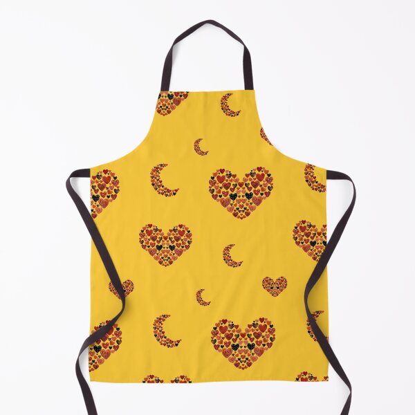 Artikelvorschau, Heart crescent half moon cute pattern watercolor orange entworfen und verkauft von Yana Mustafina | Boho Soulful Designs.