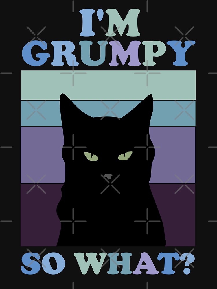 Angry Cat Meme I'm Grumpy So What Women's Crop Top Tee