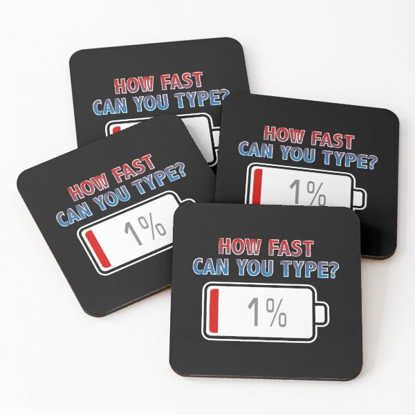 Item preview, How Fast Can You Type? with Battery at 1% designed and sold by Moodific.