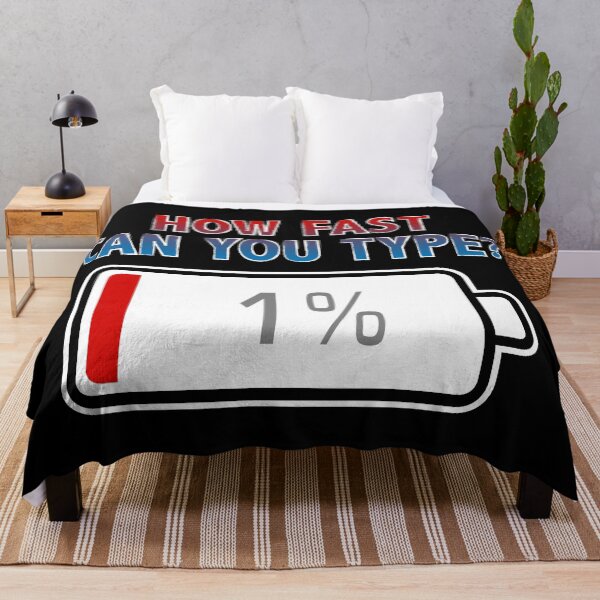 Item preview, How Fast Can You Type? with Battery at 1% designed and sold by Moodific.