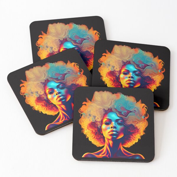 Item preview, BEAUTIFUL AFRO LADY Midjourney AI Artwork designed and sold by davidjulie.