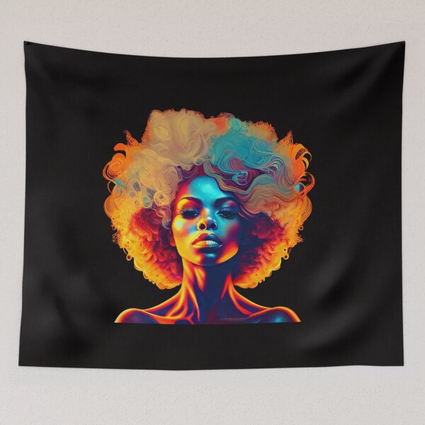 Item preview, BEAUTIFUL AFRO LADY Midjourney AI Artwork designed and sold by davidjulie.