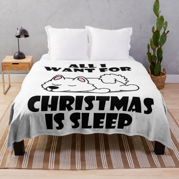 Item preview, All I Want For Christmas Is Sleep Cute Lazy Samoyed Dogs designed and sold by kenishahembree.