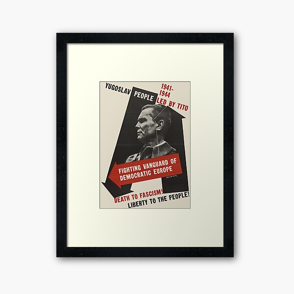 Vista previa del artículo con la obra «¡Muerte al fascismo! ¡Libertad para la gente!», diseñado y vendido por Luke Mckinstry.