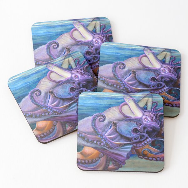 Item preview, Mermaid Embraced by Octopus designed and sold by AmandaFineArt.