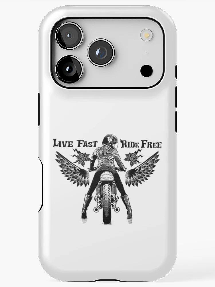 Thumbnail 1 of 4, iPhone Case, Life Fast Ride Free designed and sold by Racing-Style.