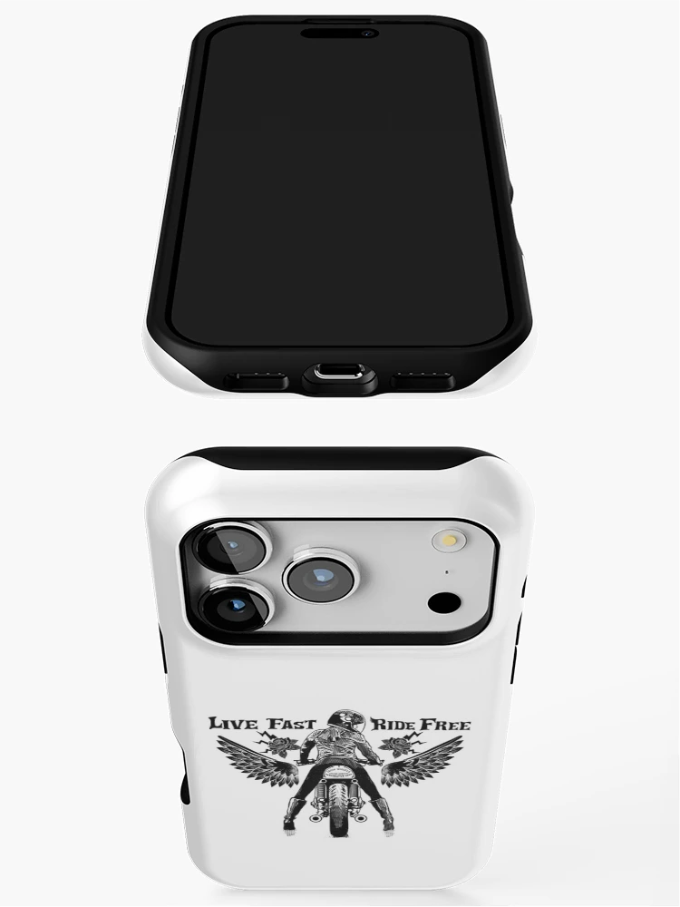 Thumbnail 3 of 4, iPhone Case, Life Fast Ride Free designed and sold by Racing-Style.