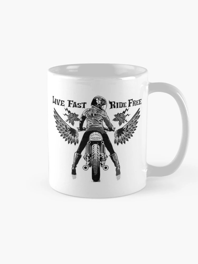 Thumbnail 3 of 6, Coffee Mug, Life Fast Ride Free designed and sold by Racing-Style.