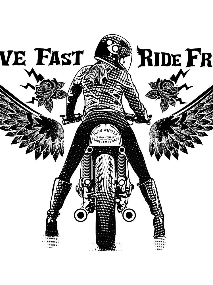 Thumbnail 3 of 3, Scarf, Life Fast Ride Free designed and sold by Racing-Style.