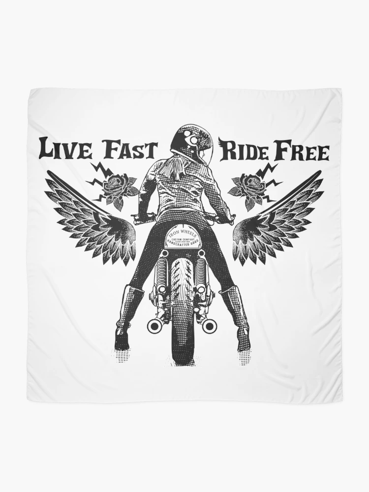 Thumbnail 2 of 3, Scarf, Life Fast Ride Free designed and sold by Racing-Style.