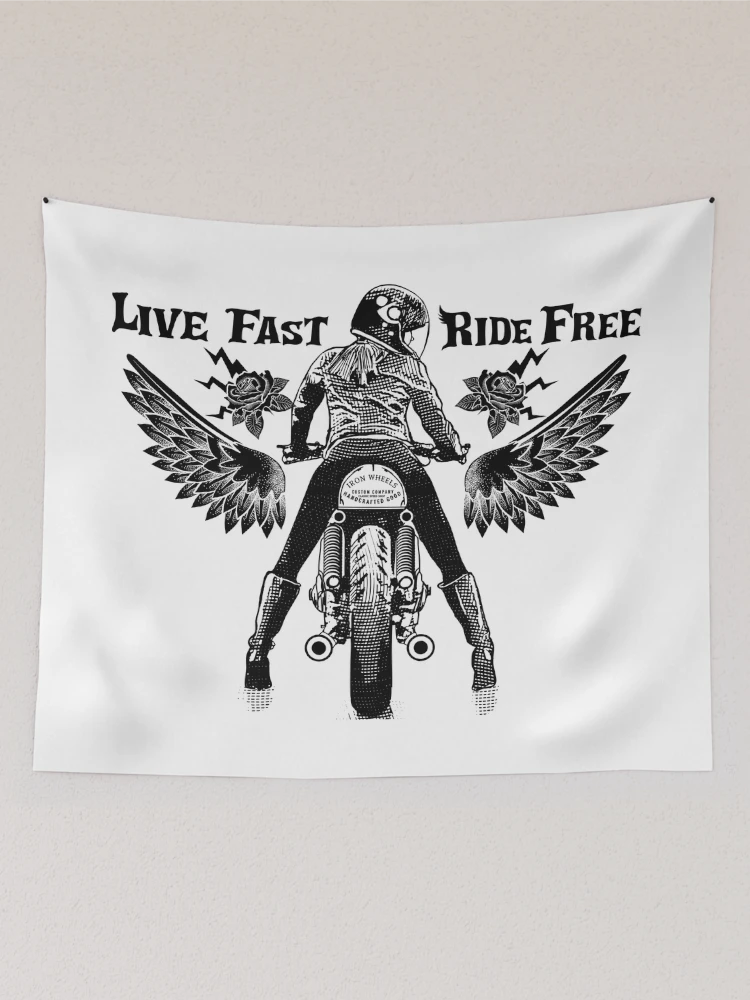 Thumbnail 2 of 3, Tapestry, Life Fast Ride Free designed and sold by Racing-Style.
