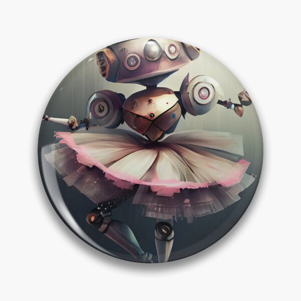 Artikelvorschau, Beautiful Pink Robot Ballerina Girl Digital Painting entworfen und verkauft von CodeAndColors.