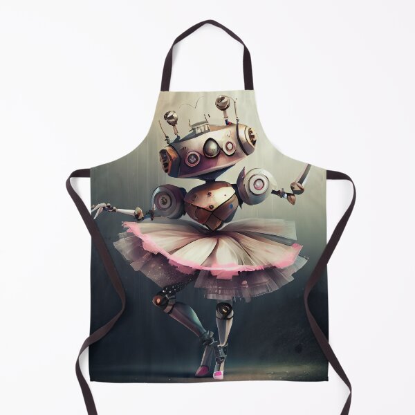 Aperçu de l'œuvre Beautiful Pink Robot Ballerina Girl Digital Painting créée et vendue par CodeAndColors.