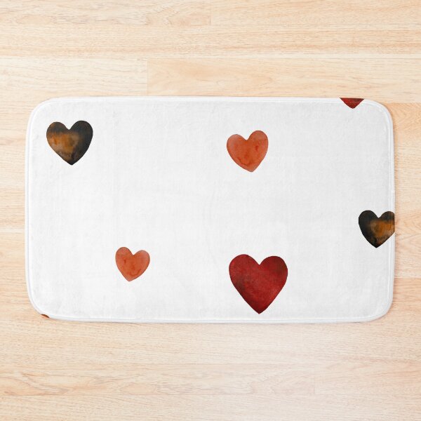 Item preview, Red heart pattern cute a watercolor sketch designed and sold by Yana Mustafina | Boho Soulful Designs.