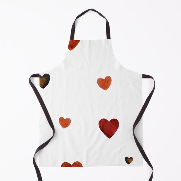 Item preview, Red heart pattern cute a watercolor sketch designed and sold by Yana Mustafina | Boho Soulful Designs.