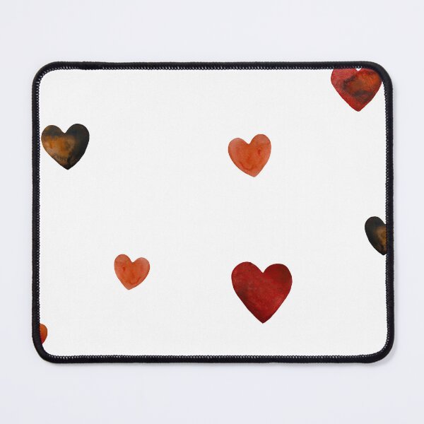 Item preview, Red heart pattern cute a watercolor sketch designed and sold by Yana Mustafina | Boho Soulful Designs.
