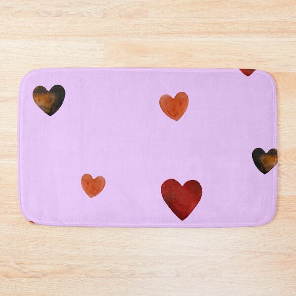 Item preview, Red heart pattern cute a watercolor sketch purple designed and sold by Yana Mustafina | Boho Soulful Designs.