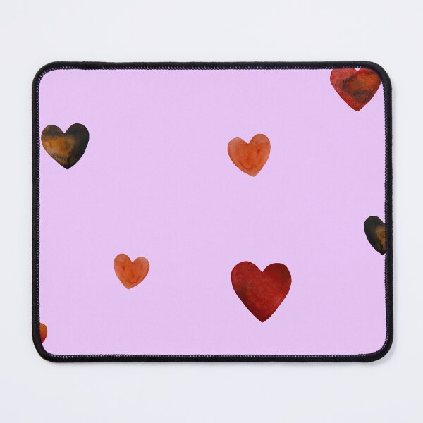 Item preview, Red heart pattern cute a watercolor sketch purple designed and sold by Yana Mustafina | Boho Soulful Designs.