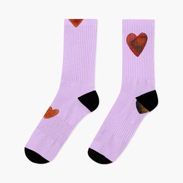 Item preview, Red heart pattern cute a watercolor sketch purple designed and sold by Yana Mustafina | Boho Soulful Designs.